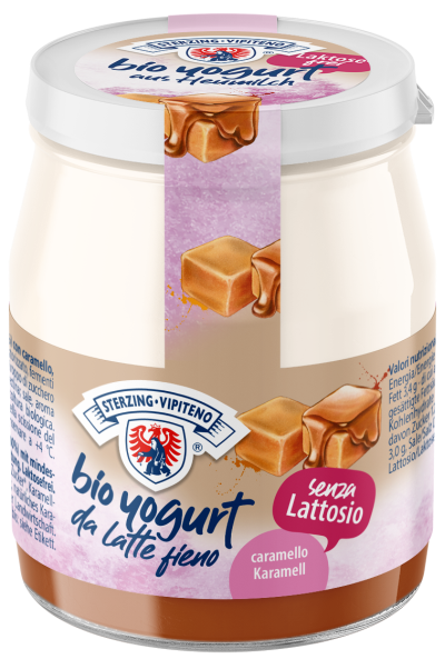 Yogurt caramello senza lattosio  (in vetro) 150gr