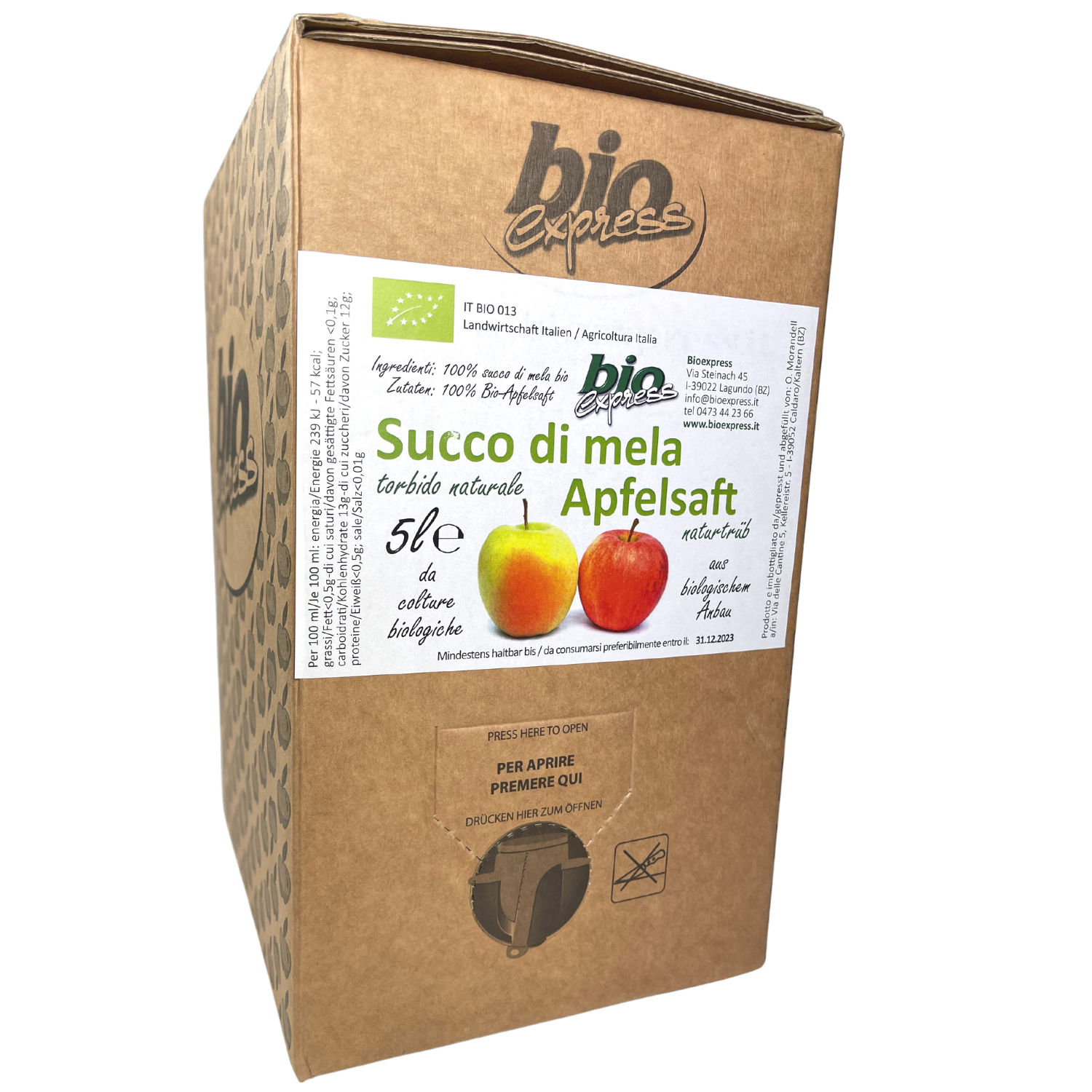 Succo di mela - Bag in Box - Bioexpress 5 lt